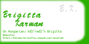 brigitta karman business card